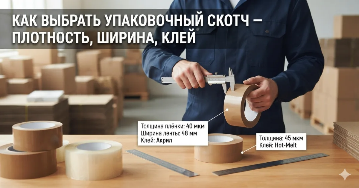 Как выбрать упаковочный скотч — плотность, ширина, клей