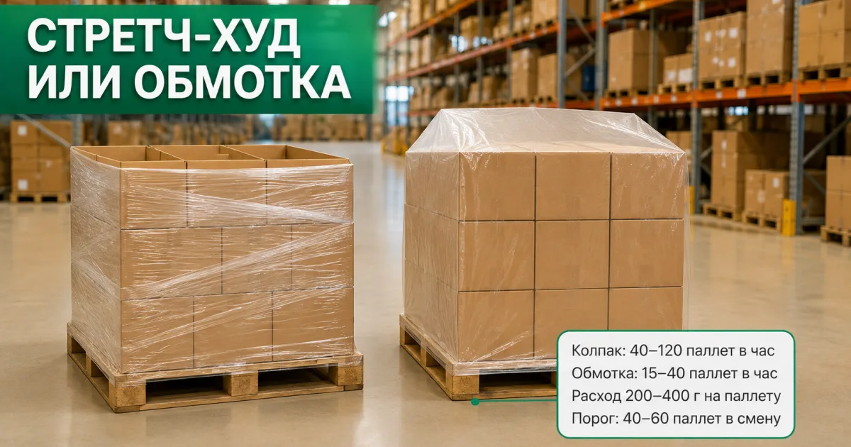 Стретч-худ или обмотка: с какого объёма колпак себя окупает