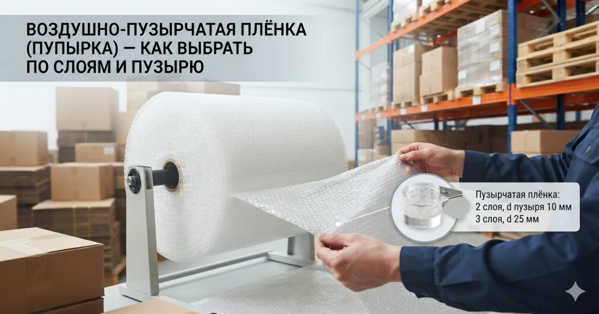 Воздушно-пузырчатая плёнка (пупырка) — как выбрать по слоям и пузырю