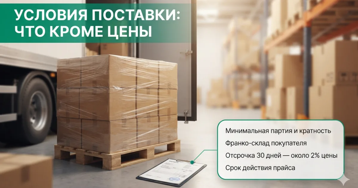 MOQ, кратность, франко, отсрочка: условия поставки упаковки