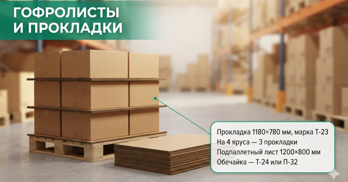 Гофролисты: прокладки, обечайки, разделители
