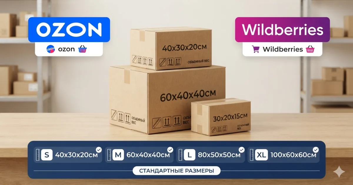 Стандартные размеры гофрокоробов — таблица + габариты под FBO/FBS Ozon и Wildberries