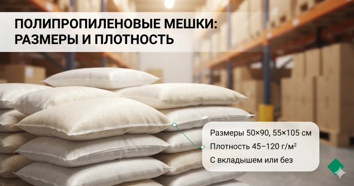 Полипропиленовые мешки: размеры, плотность и выбор под продукт