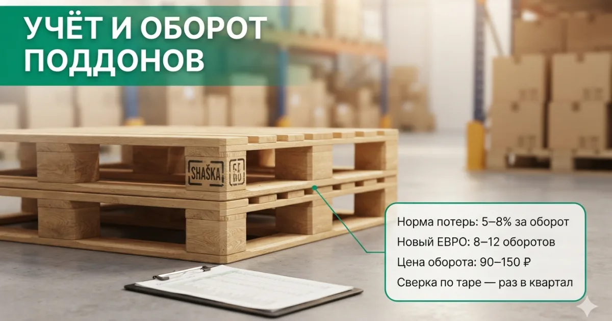 Учёт и оборот поддонов: как перестать терять паллеты