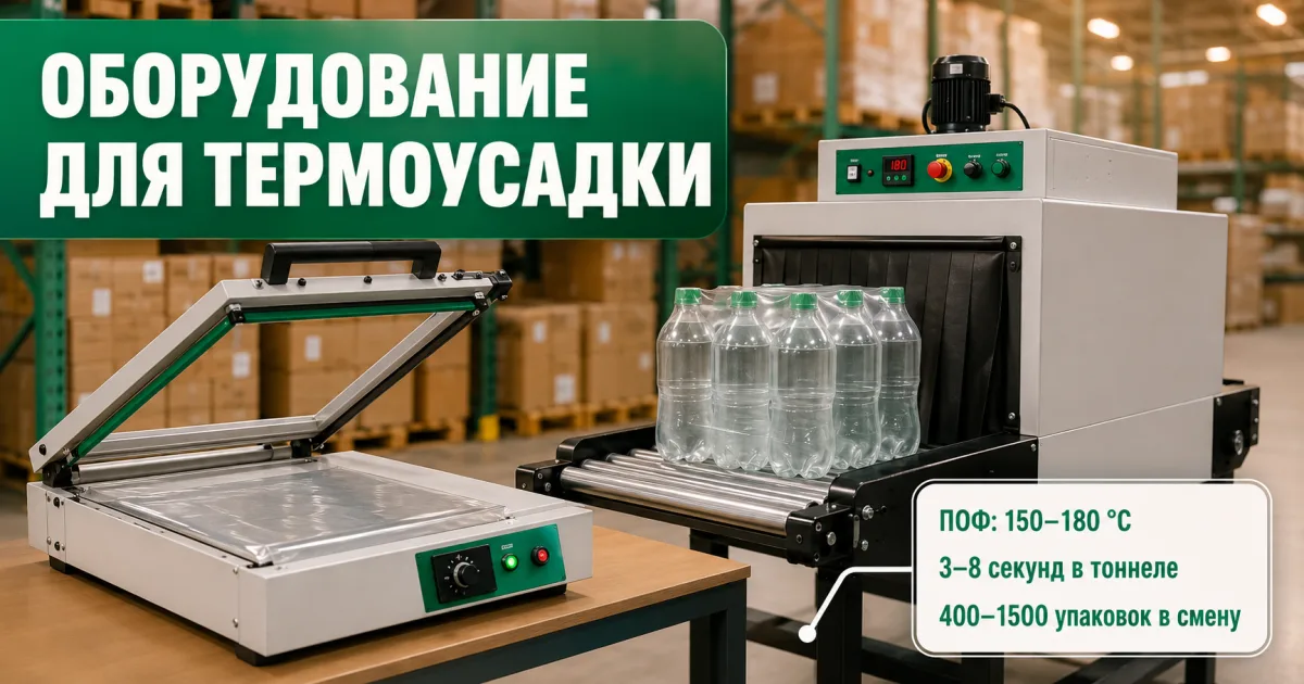 Оборудование для термоусадки: фен, камера, тоннель — что брать под свой объём