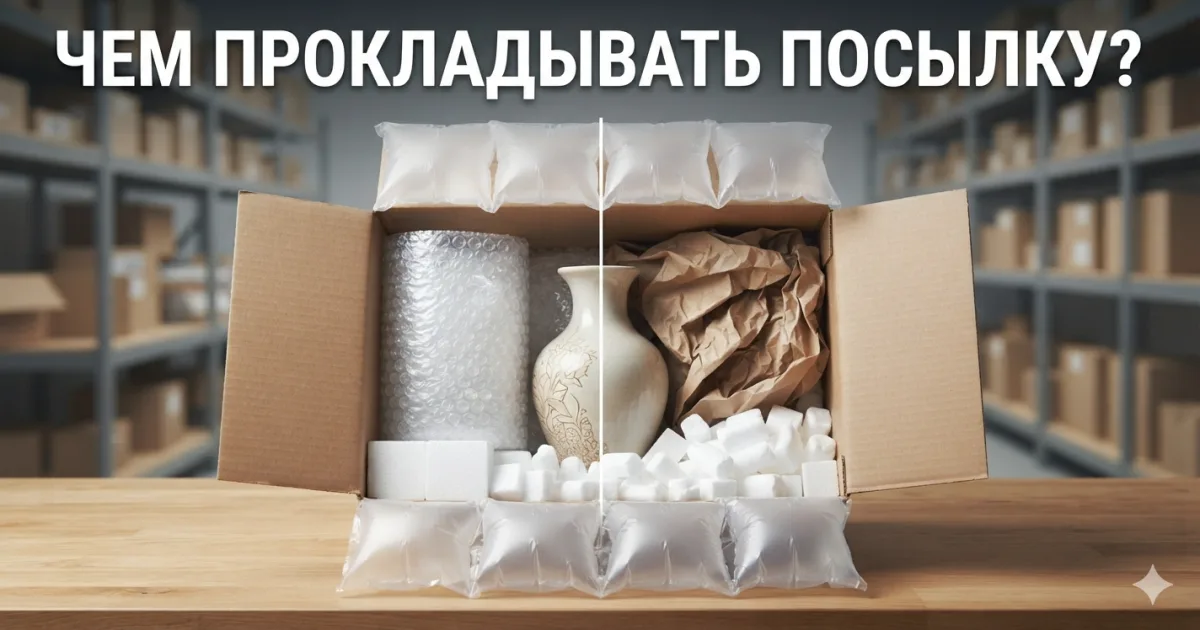 Чем прокладывать посылку — пузырчатая плёнка, крафт, пенопласт, подушки
