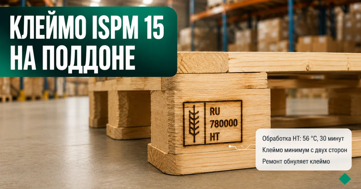 Клеймо IPPC на поддоне: фитосанитарная обработка ISPM 15 для экспорта