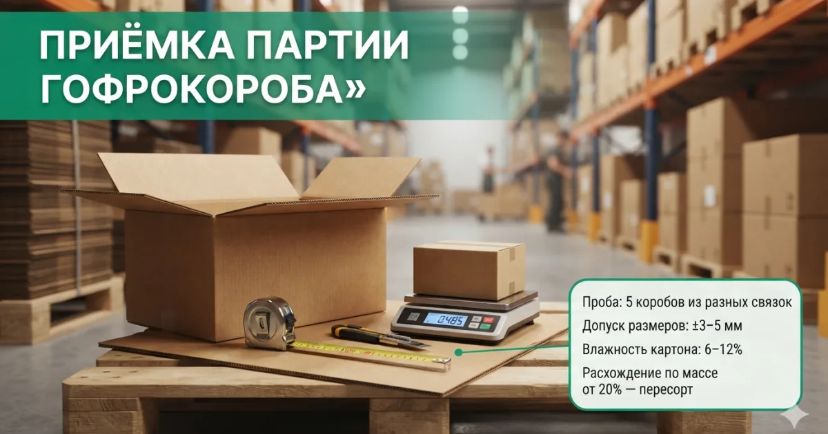 Приёмка партии гофрокороба: входной контроль за 20 минут