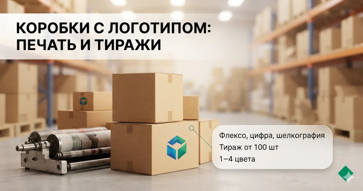 Гофрокоробки с логотипом: способы печати, тиражи и цена