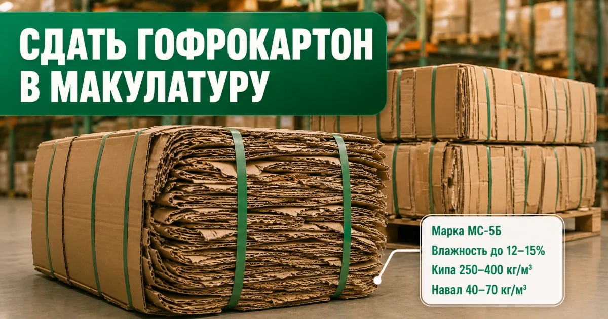 Сдать гофрокартон в макулатуру: марки МС, пресс и как считать выгоду
