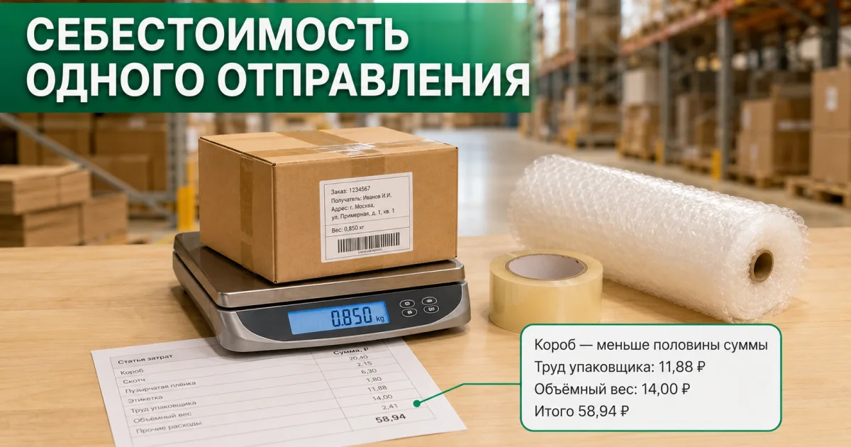 Себестоимость упаковки одного отправления: полный расчёт