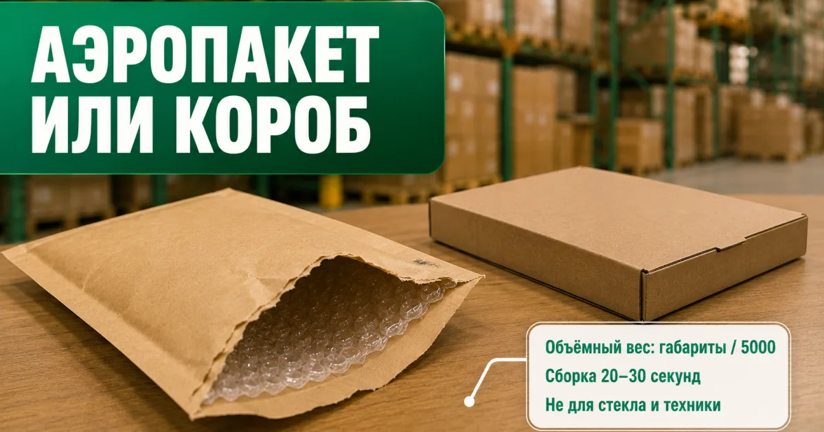 Аэропакеты: размеры и когда они заменяют короб