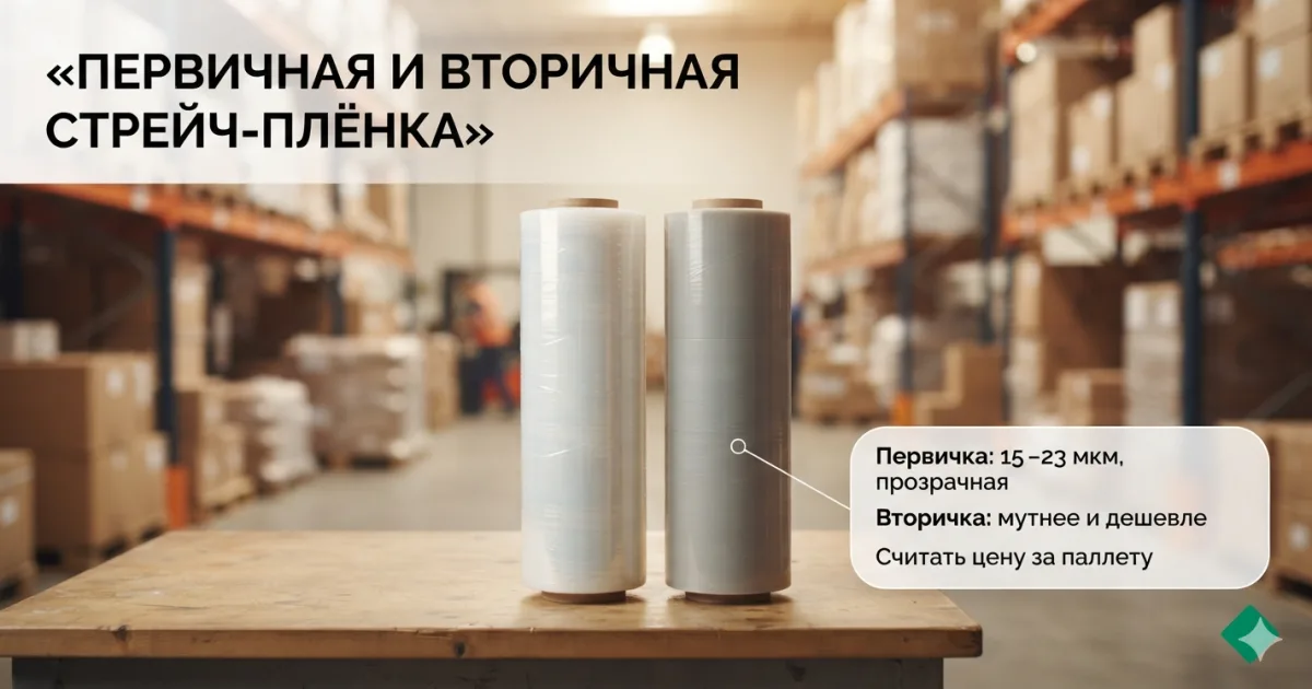 Первичная и вторичная стрейч-плёнка: когда переплата оправдана