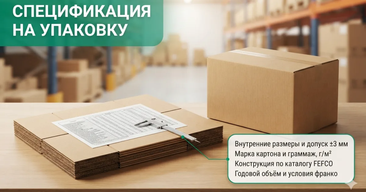 Спецификация на упаковку: что писать в запросе поставщику