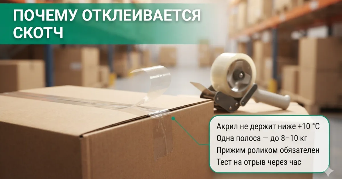 Почему отклеивается скотч: восемь причин и что делать