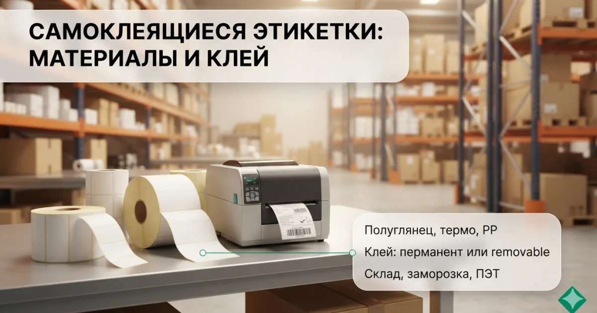 Самоклеящиеся этикетки: материалы и клей под задачу